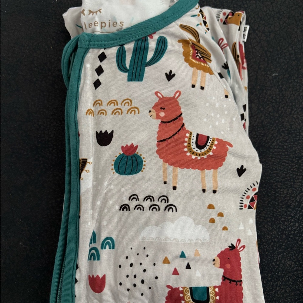 Little Sleepies Llama Print Kids Pajamas - Multicolor
